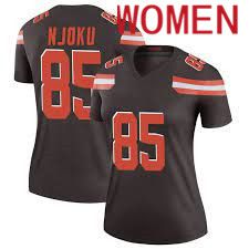 Women Cleveland Browns #85 David Njoku Nike Brown Player Game NFL Jerseys->women nfl jersey->Women Jersey